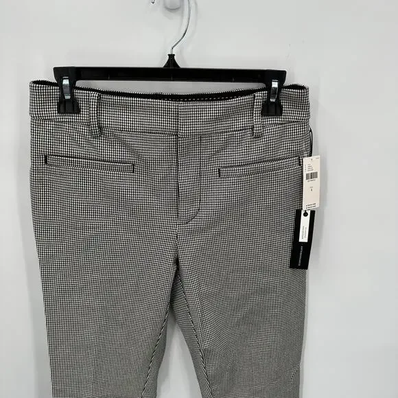 ANTHROPOLOGIE NWT The Essential Slim Pant in Black and White Houndstooth // 4 - Picture 5 of 15